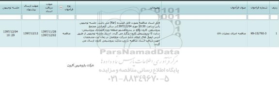 مناقصه, مناقصه اجرای عملیات CM