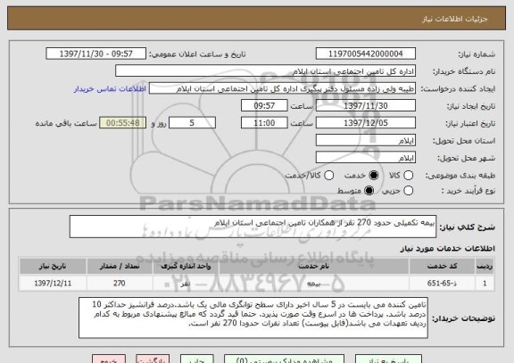 استعلام بیمه تکمیلی حدود 270 نفر از همکاران تامین اجتماعی استان ایلام