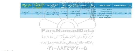 مناقصه, مناقصه مدرسه یک کلاسه 