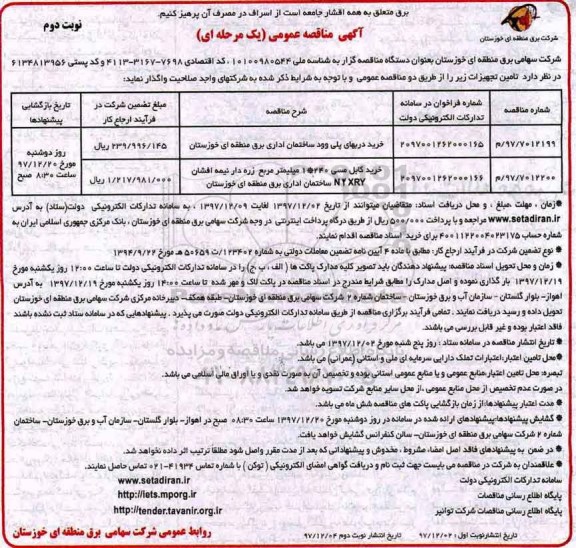 مناقصه ,مناقصه خرید دربهای پلی وود ساختمان اداری برق... نوبت دوم 