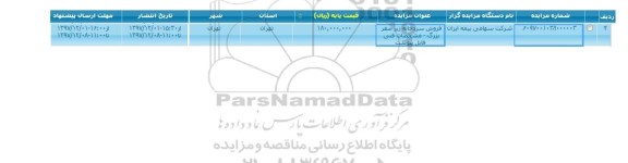 مزایده سردخانه