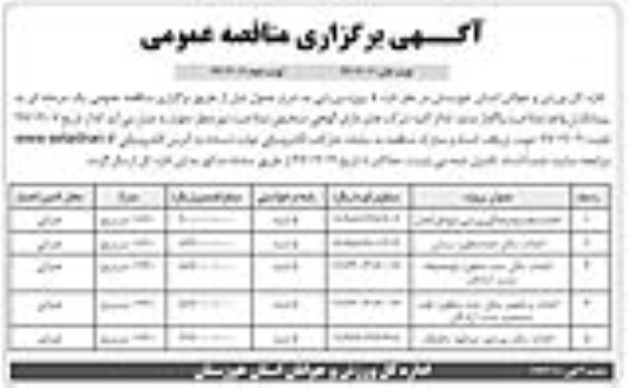 آگهی برگزاری مناقصه عمومی ,مناقصه احداث مجتمع فرهنگی ورزشی