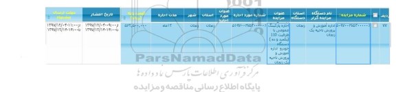 آگهی مزایده عمومی , مزایده اجاره پارکینگ عمومی