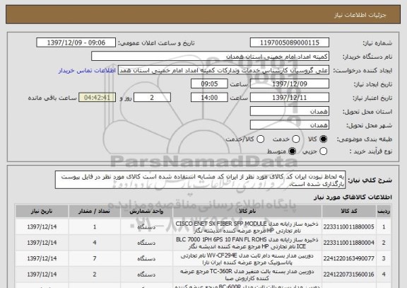 استعلام به لحاظ نبودن ایران کد کالای مورد نظر از ایران کد مشابه استفاده شده است کالای مورد نظر در فایل پیوست بارگذاری شده است. 
