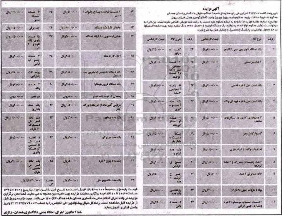 مزایده , مزایده خودرو 206 
