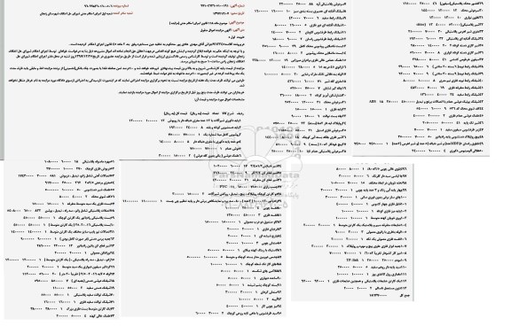 مزایده فروش پایه دکوری شیرآلات با 12 عدد مغزی دنباله دار