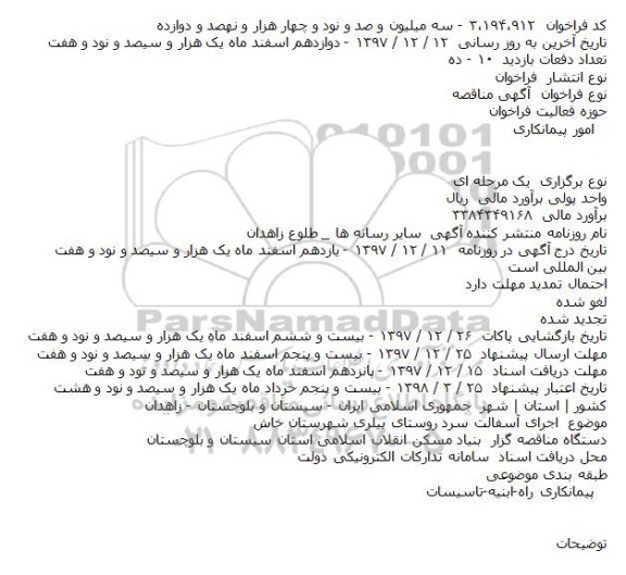 مناقصه ، مناقصه اجرای آسفالت سرد 