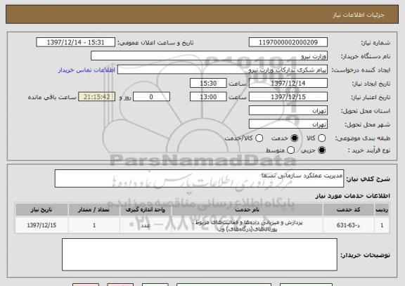 استعلام مدیریت عملکرد سازمانی تسما