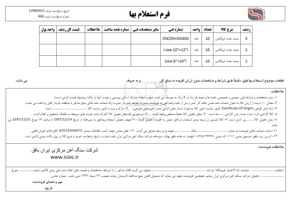 استعلام , استعلام بست جنت ترولکس 	