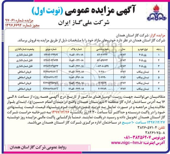 مزایده ,مزایده خودروهای مازاد 