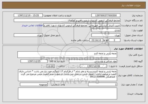 استعلام تخمه ژاپنی و تخمه کدو