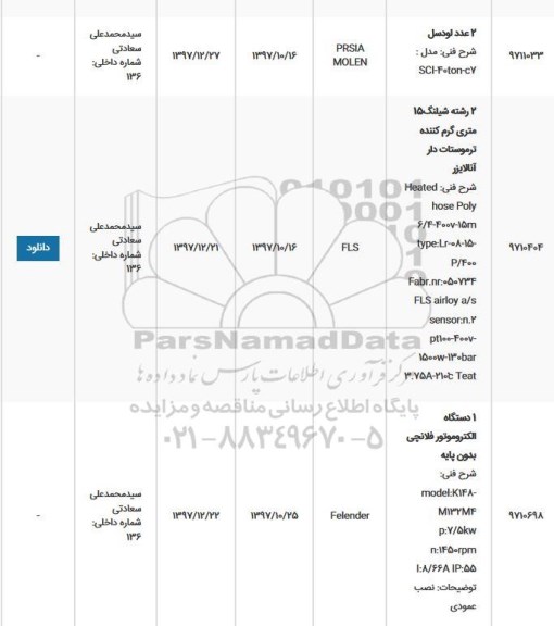 استعلام , استعلام 2 عدد لودسل 