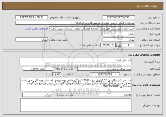 استعلام قند خرد شده