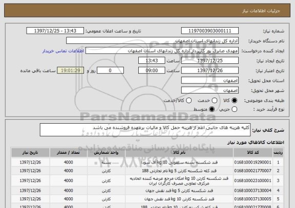 استعلام کلیه هزینه های جانبی اعم از هزینه حمل کالا و مالیات برعهده فروشنده می باشد