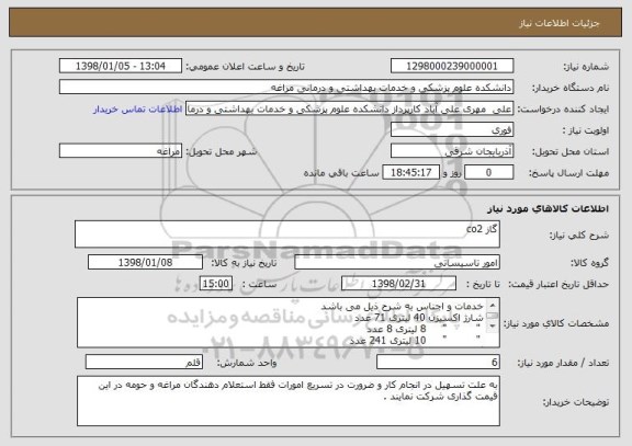 استعلام گاز co2