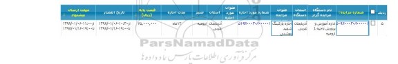 مزایده ، مزایده اجاره پارکینگ