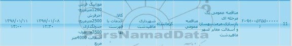 مناقصه عمومی, مناقصه بازسازی، مرمت، بهسازی و آسفالت