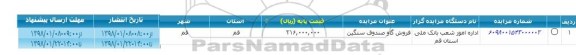 مزایده مزایده فروش گاو صندوق سنگین