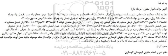 مزایده، مزایده فروش ملک