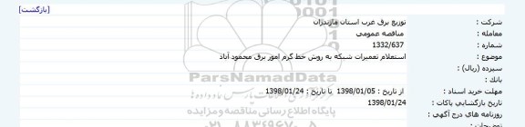 استعلام, استعلام تعمیرات شبکه به روش خط گرم امور برق 