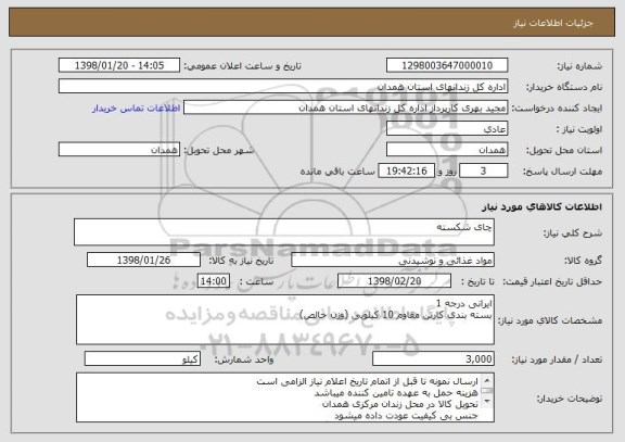 استعلام چای شکسته