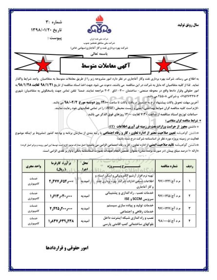 مناقصه تهیه نرم افزار آرشیو الکترونیکی و اسکن اسناد و اطلاعات نسخی ادارات