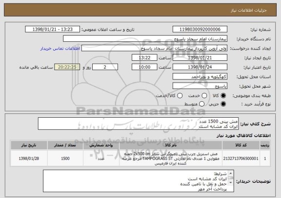 استعلام مش بینی 1500 عدد 
ایران کد مشابه است