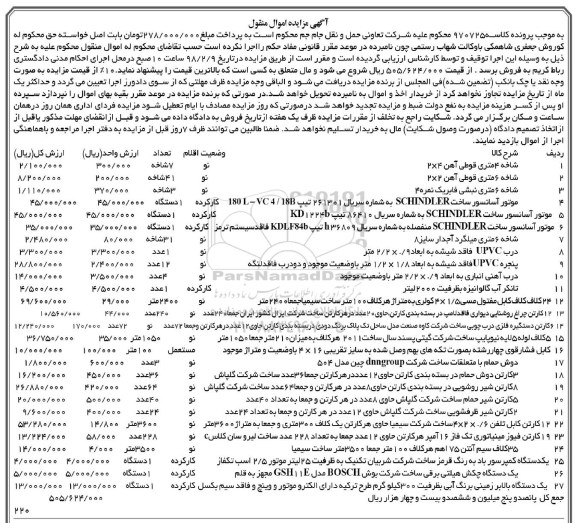 مزایده ,مزایده قوطی آهن و ...