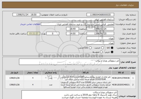 استعلام تایر سوزوکی ویتارا و پیکاپ