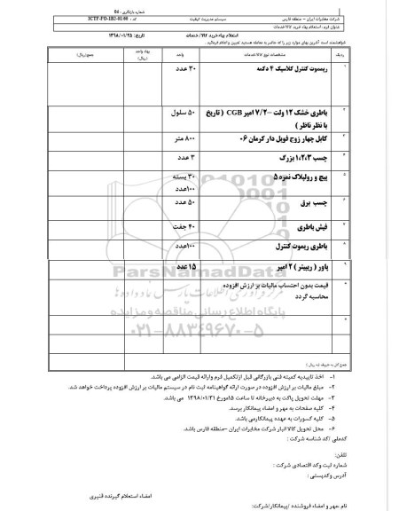 استعلام ریموت کنترل کلاسیک 4 دکمه....