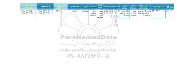 مزایده ، مزایده زمین چمن