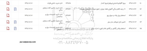 استعلام , استعلام ورق گالوانیزه...