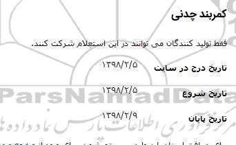 استعلام, استعلام کمربند چدنی