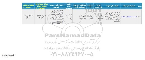 مناقصه عمومی ،مناقصه عمومی دو مرحله ای پروژه ادامه احداث و پوشش کانال