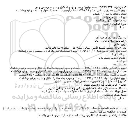 مناقصه   ایاب ذهاب گروه ۴ شهرستان    