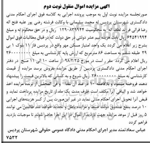 مزایده مزایده یک واحد امتیاز مسکن مهر فاز 11 نوبت دوم 
