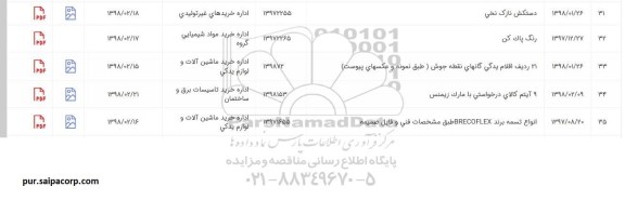 استعلام, استعلام رنگ پاک کن و...
