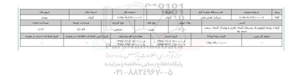 مزایده,مزایده زمین صنعتی