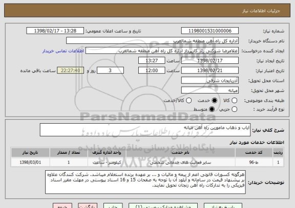 استعلام ایاب و ذهاب مامورین راه آهن میانه