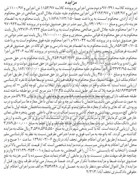 آگهی مزایده ،مزایده مغازه به مساحت 58 مترمربع 