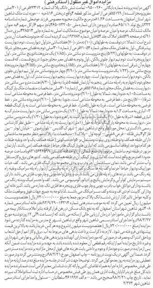آگهی مزایده مزایده ششدانگ پلاک شماره 73412 فرعی