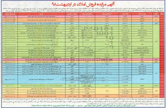 مزایده مزایده فروش املاک و اراضی کاربری مسکونی و تجاری و مزروعی