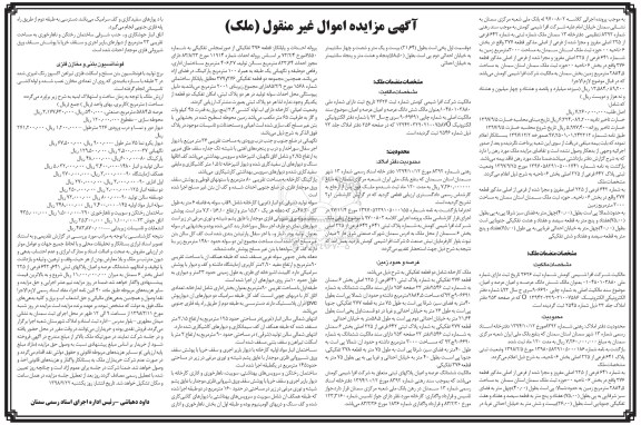 مزایده مزایده ملک شماره ثبتی شماره 642 فرعی از 225 اصلی