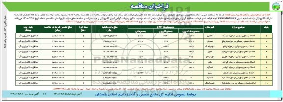 مناقصه ,مناقصه احداث بندهای رسوبگیر 