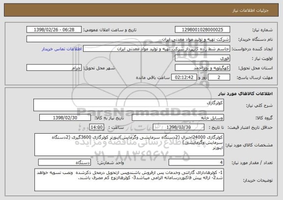 استعلام کولرگازی