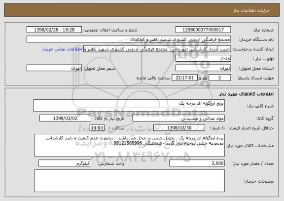 استعلام برنج اروگوئه ای درجه یک