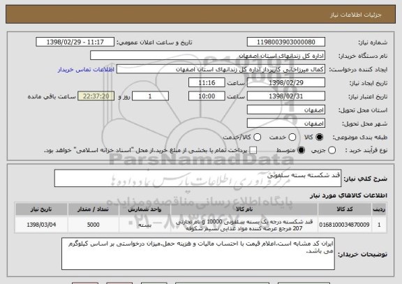 استعلام قند شکسته بسته سلفونی