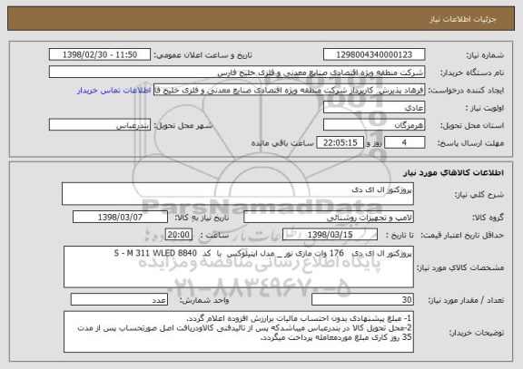 استعلام پروژکتور ال ای دی