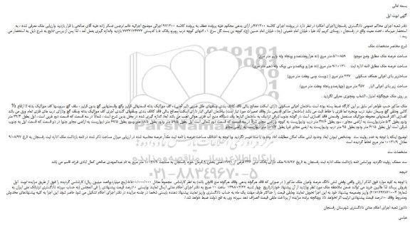 مزایده، مزایده فروش ملک 