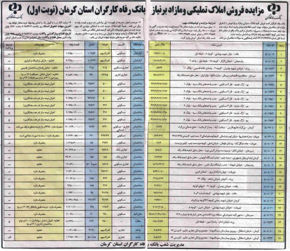 مزایده مزایده چهاردانگ یک قطعه زمین مسکونی نوبت اول